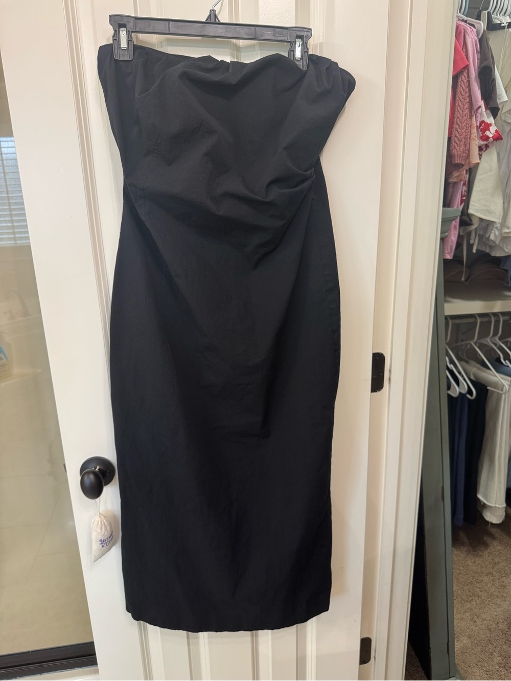 Zara Black Strapless Midi Dress